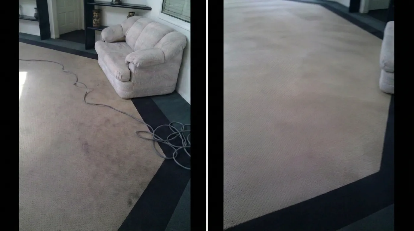 Carpet cleaning before and after stain removal Las Vegas