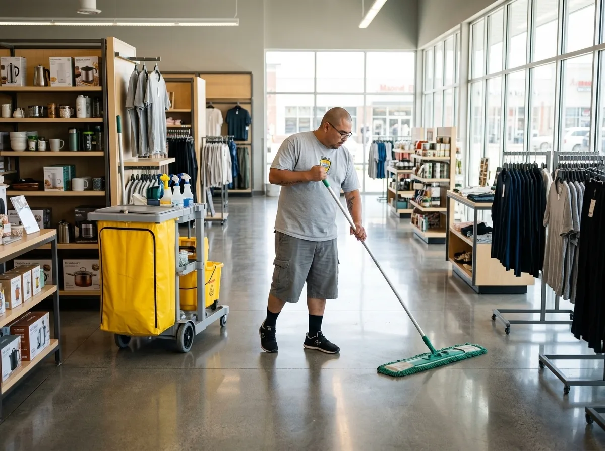 Commercial cleaning for a Las Vegas retail floor