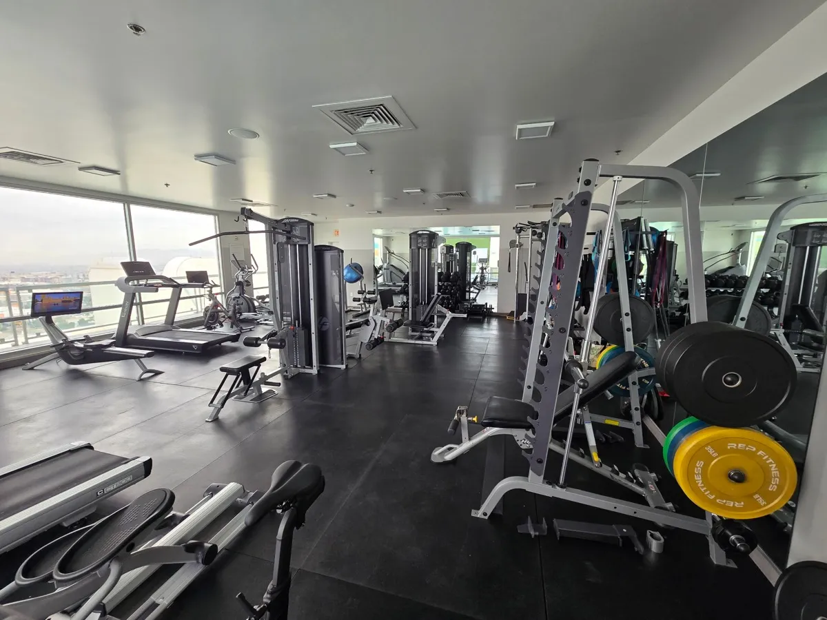 Fitness center gym floor cleaning