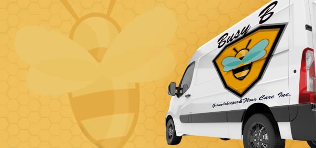 Busy B commercial cleaning service van in Las Vegas